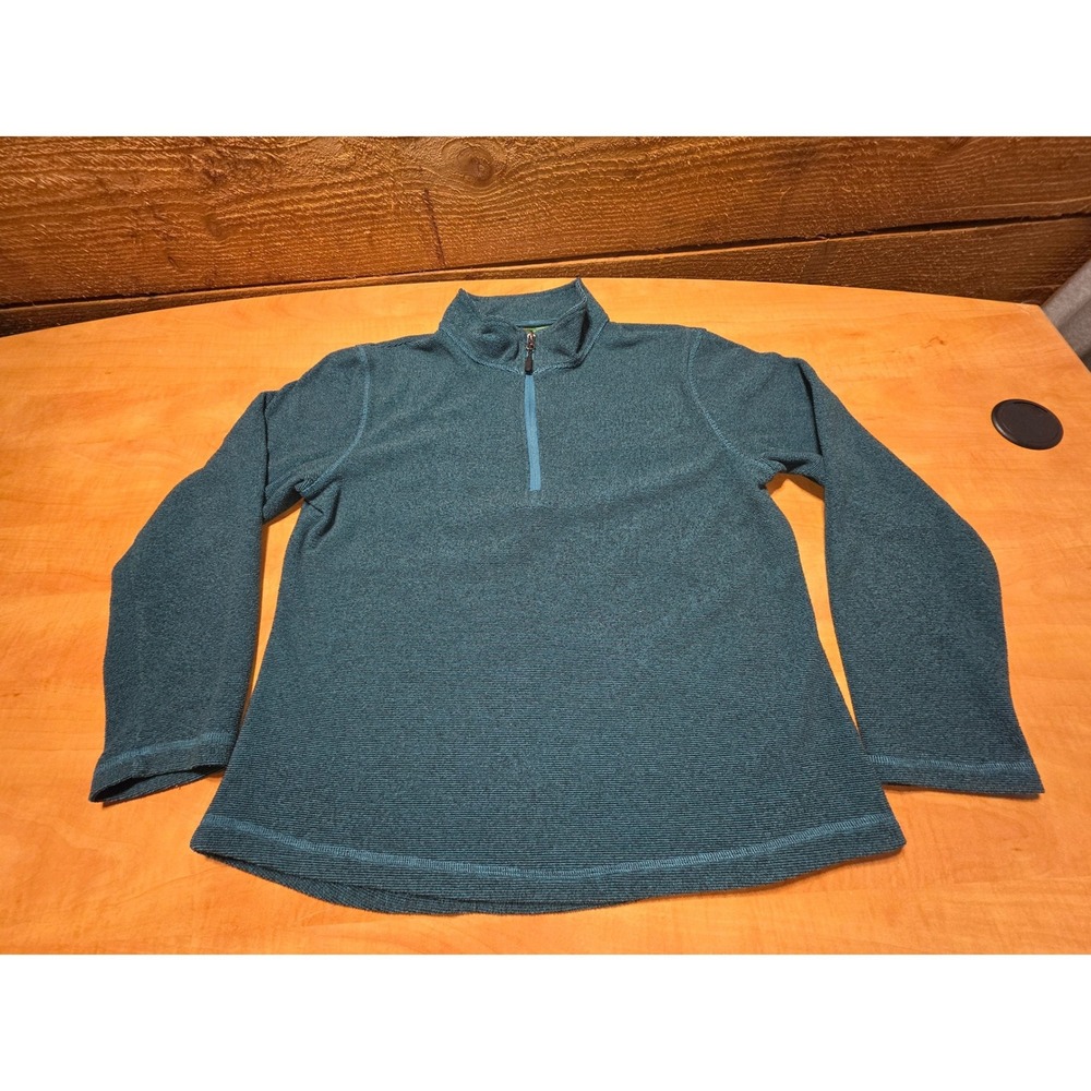 Stillwater Supply Co Mens Medium Teal Green Quarter Zip Fleece Pullover Sweater
